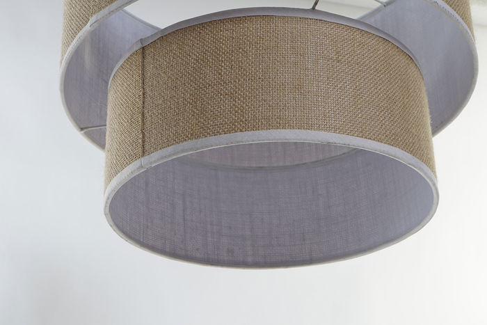 DKD Home Decor Wayan Lámpara de Techo Balines Marrón Blanco 40 x 40 x 32 cm (2 Unidades) Ratán E27 50W