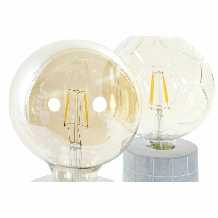 DKD Home Decor Decoración Luminosa de Cemento LED Surtida de 2 Piezas