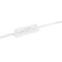 DKD Home Decor Lámpara de sobremesa de cerámica y metal blanco y dorado