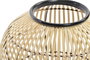 DKD Home Decor Lámpara Sobremesa Tropical Marrón Negro Metal Bambú 36 x 37 x 36 cm
