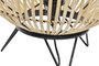 DKD Home Decor Lámpara de Sobremesa de Metal y Bambú Natural 36x36x37 cm