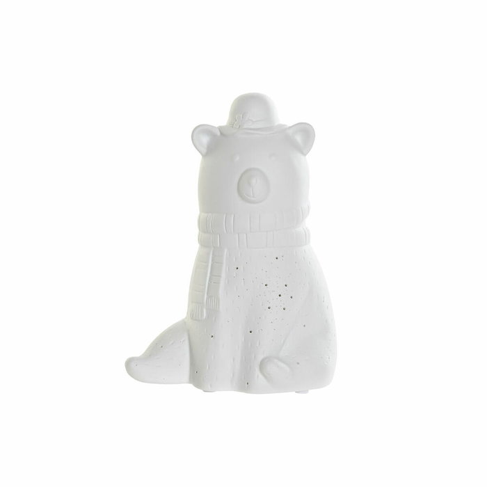DKD Home Decor Lámpara de Sobremesa de Porcelana Oso Blanca LED DKD Home Decor Lámpara de Sobremesa de Porcelana Oso Blanca LED