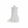 DKD Home Decor Lámpara de Sobremesa de Porcelana Oso Blanca LED