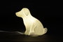 DKD Home Decor Lámpara de Sobremesa de Porcelana Perro LED