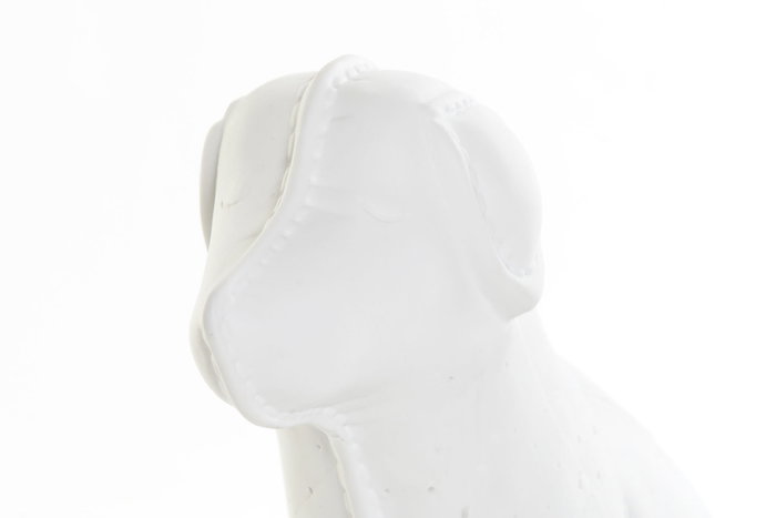 DKD Home Decor Lámpara de Sobremesa de Porcelana Perro LED