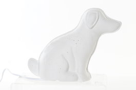 DKD Home Decor Lámpara de Sobremesa de Porcelana Perro LED
