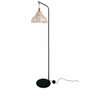 DKD Home Decor Lámpara de Pie de Metal y Ratán SORINE Natural, 40x40x160 cm