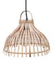 DKD Home Decor Lámpara de Techo de Ratán y Bimbre Marrón Natural 30x30x29 cm