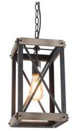 DKD Home Decor Lámpara de Techo de Metal Marrón E27