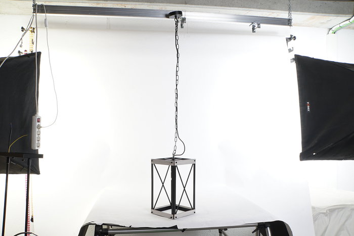 DKD Home Decor Lámpara Techo Marron Negro Metal Metal 25 x 43 x 25 cm