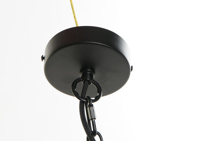 DKD Home Decor Lámpara Techo Marron Negro Metal Metal 25 x 43 x 25 cm