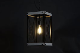 DKD Home Decor Lámpara Techo Marron Negro Metal Metal 25 x 43 x 25 cm