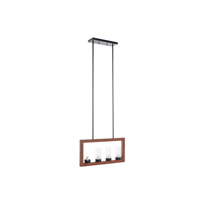 DKD Home Decor Lámpara de Techo de Aluminio y Cristal Marrón