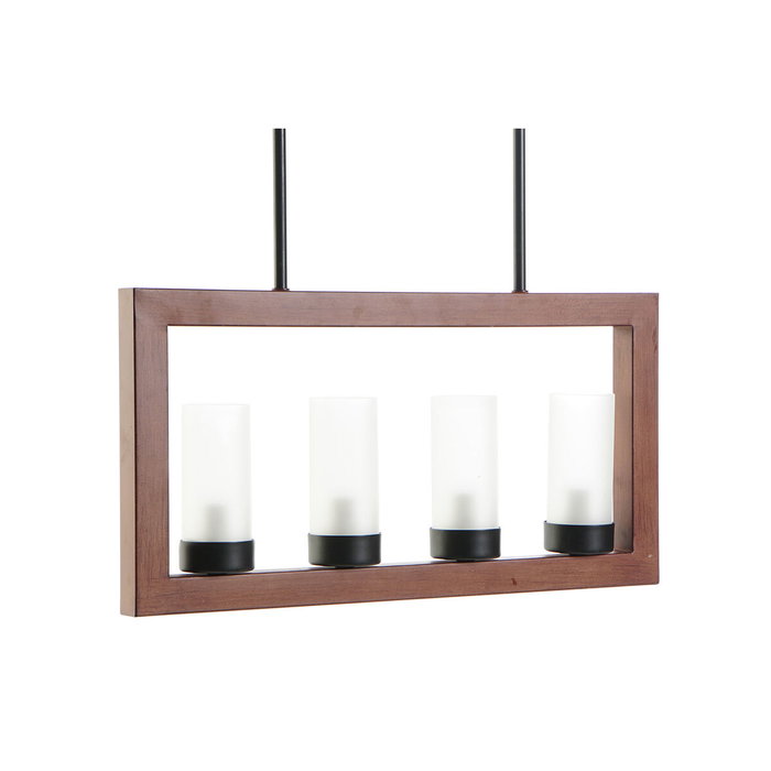 DKD Home Decor Lámpara de Techo de Aluminio y Cristal Marrón