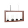 DKD Home Decor Lámpara de Techo de Aluminio y Cristal Marrón