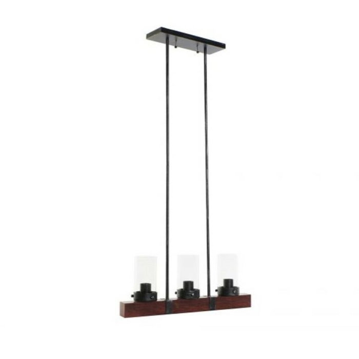 DKD Home Decor Lámpara de Techo de Aluminio y Cristal 50x11x20 Marrón y Negro