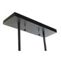 DKD Home Decor Lámpara de Techo de Aluminio y Cristal 50x11x20 Marrón y Negro