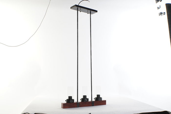 DKD Home Decor Lámpara Techo Loft Marrón Negro Aluminio Cristal 3 Bombillas E27 50x20x11 cm DKD Home Decor Lámpara Techo Loft Marrón Negro Aluminio Cristal 3 Bombillas E27 50x20x11 cm