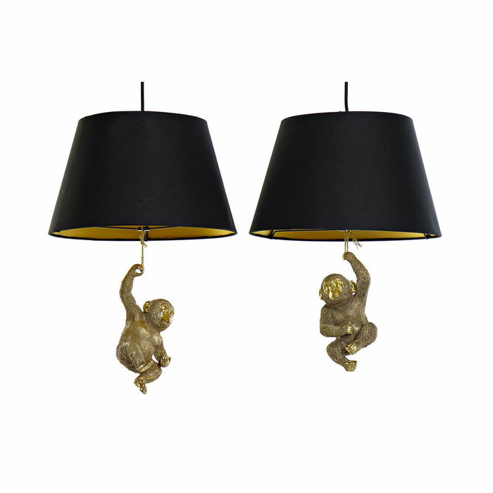 DKD Home Decor Lámpara de Techo de Resina Mono Dorado (Pack de 2) Identificación de variante: Surtido de 2 piezas DKD Home Decor Lámpara de Techo de Resina Mono Dorado (Pack de 2) Identificación de variante: Surtido de 2 piezas