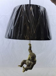 DKD Home Decor Lámpara de Techo Colonial Dorado 35.5 x 51 x 35.5 cm (2 Unidades)