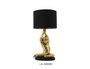 DKD Home Decor Lámpara de Sobremesa Mono Yoga Dorado y Negro