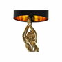 DKD Home Decor Lámpara Sobremesa Colonial Dorado Negro 25 x 49 x 25 cm