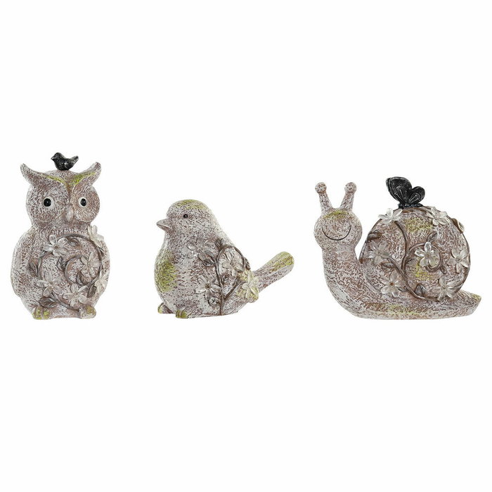 DKD Home Decor Figura LED Resina Animal Surtido de 3 Unidades