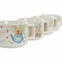 DKD Home Decor Set de Café COOK WITH LOVE de 4 Piezas