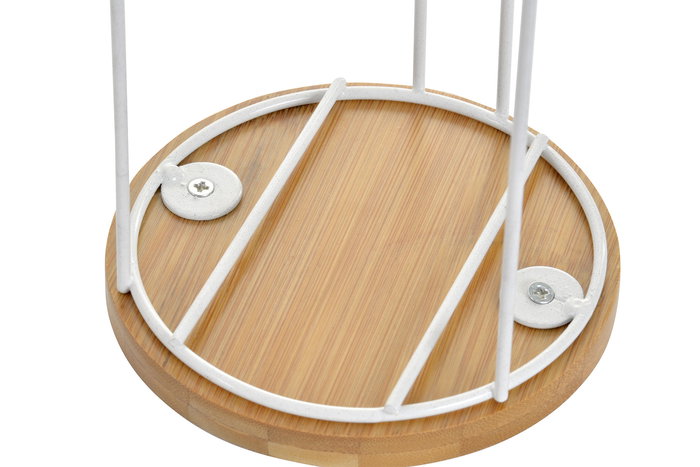 DKD Home Decor Café Shabby Folk Cook with Love Multicolor Dolomita Bambú Metal Set de 4 Piezas 10.5 x 25 x 13.5 cm