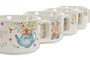 DKD Home Decor Café Shabby Folk Cook with Love Multicolor Dolomita Bambú Metal Set de 4 Piezas 10.5 x 25 x 13.5 cm