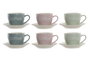 Cafe Scandi DKD Home Decor Verde Rosa 7.5 x 7.5 x 10 cm Set de 6