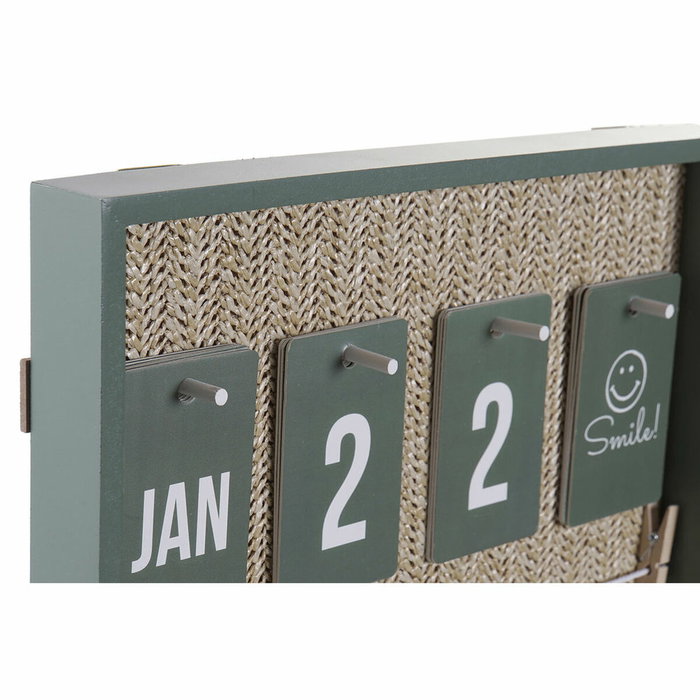 DKD Home Decor Memo Fotos MDF PP 30X3X50 con Calendario Surtido de 2 Unidades