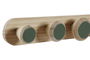 DKD Home Decor Perchero Pared Tropical 2 Unidades Verde Menta Verde Oscuro 48 x 6 x 7.5 cm