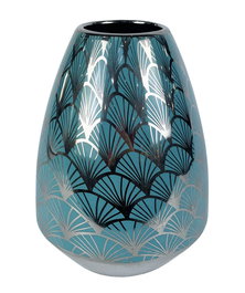 DKD Home Decor Fana Jarron Oriental Turquesa Porcelana 18 x 24 x 18 cm