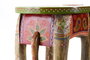 Mesita Auxiliar Indio DKD Home Decor Multicolor Marron 35 x 35 x 46 cm