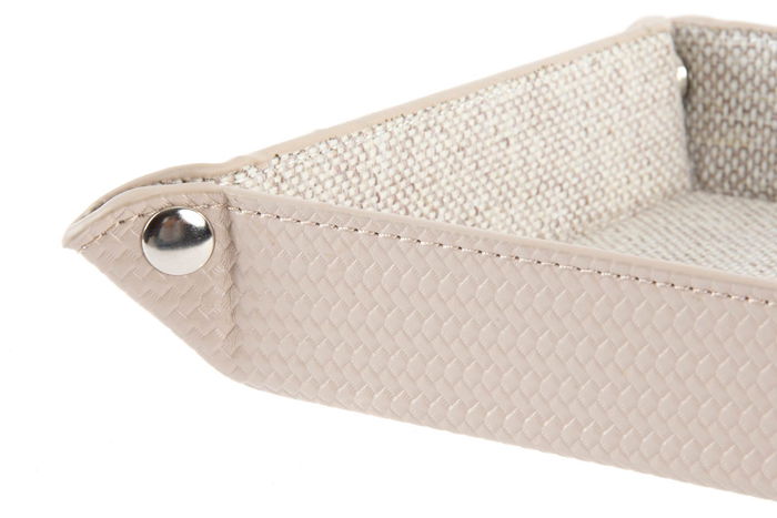 DKD Home Decor Bandeja Vaciabolsillos Romantico Lila 20 x 4 x 20 cm