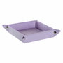 DKD Home Decor Bandeja Vaciapollillos PU 20x20x4 Lila