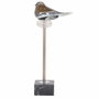 DKD Home Decor Figura de Pájaro Tricolor en Cristal y Mármol