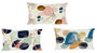 DKD Home Decor Set de 3 Cojines Abstractos Bubbles de Algodón y Lino