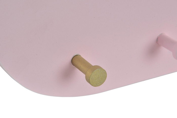 DKD Home Decor Perchero Swan Blanco Rosa Palo 4 x 38.5 x 40 cm (2 Unidades)