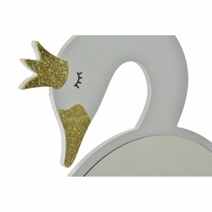 DKD Home Decor Espejo Swan Rosa Palo Blanco 43 x 4 x 30 cm (2 Unidades)