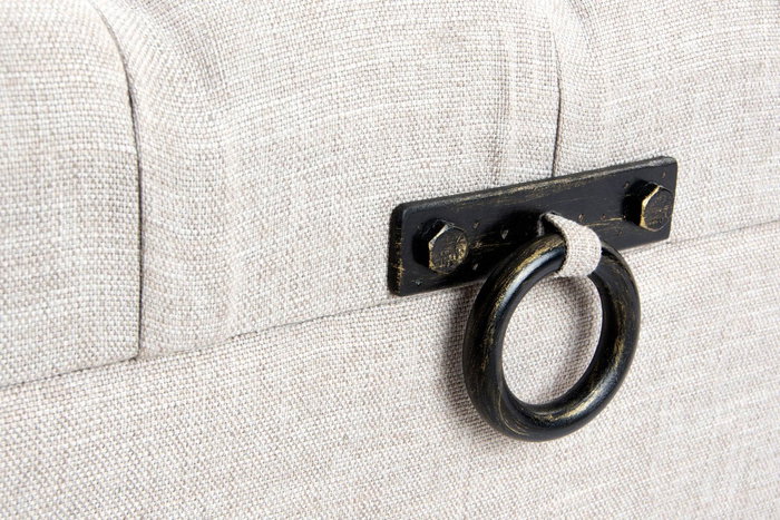 DKD Home Decor Descalzadora Loft Beige Lino y MDF 47 x 43 x 122 cm