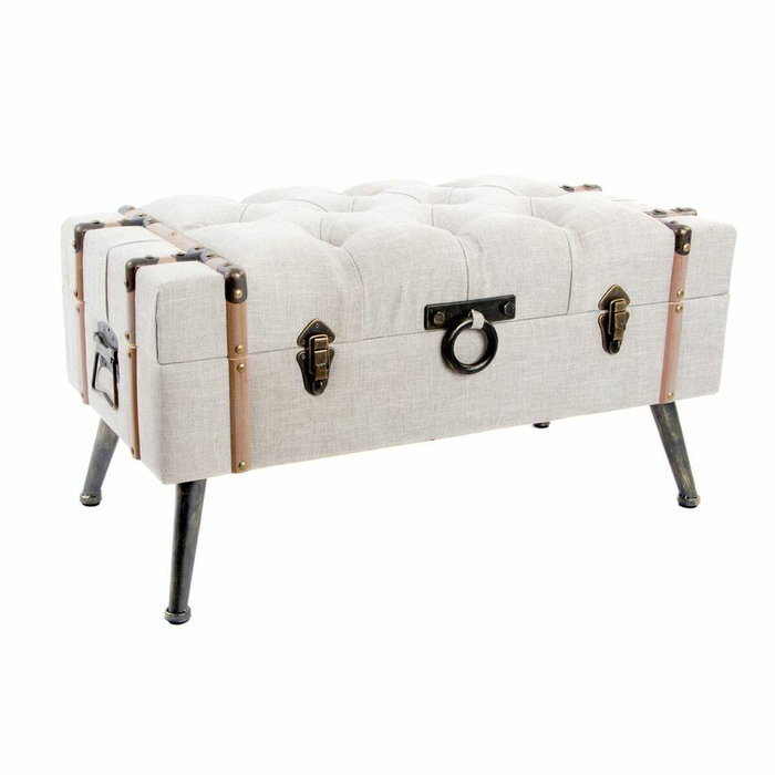 DKD Home Decor Descalzadora de Lino y MDF Beige