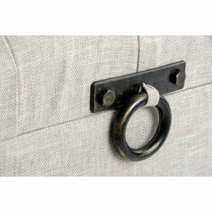 DKD Home Decor Descalzadora de Lino y MDF Beige