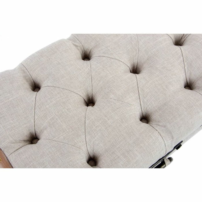 DKD Home Decor Descalzadora de Lino y MDF Beige