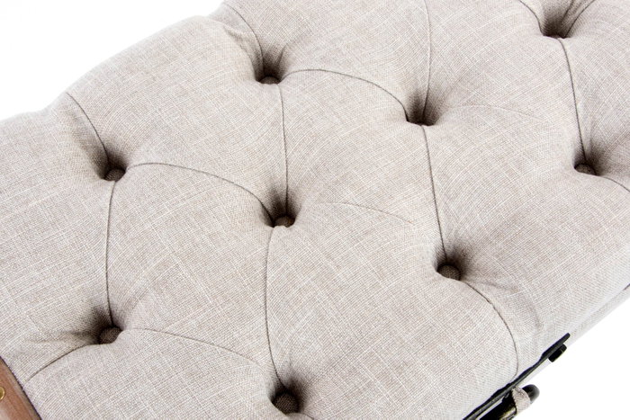 DKD Home Decor Descalzadora de Lino y MDF Beige