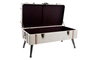 DKD Home Decor Descalzadora de Lino y MDF Beige