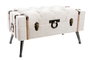 DKD Home Decor Descalzadora de Lino y MDF Beige