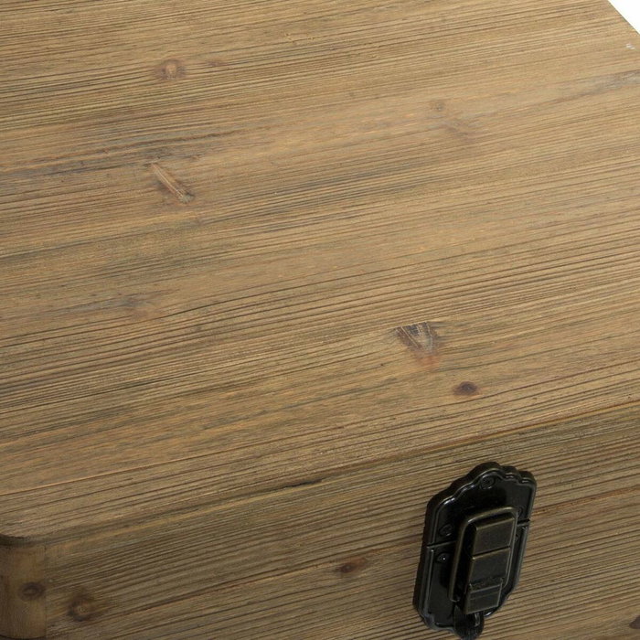 DKD Home Decor Mesita Auxiliar SOHO con Baúl Natural