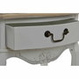 DKD Home Decor Mesita de Noche de Madera 48x35x69 Blanco y Natural